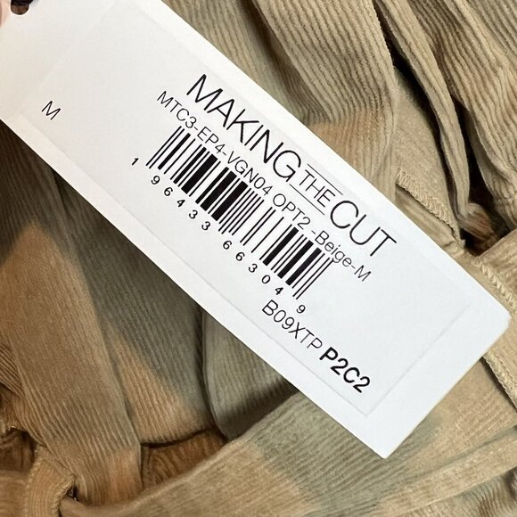 Making the Cut Corduroy Deconstructed Jumpsuit Beige NWT Medium Yannik Zamboni - Picture 9 of 15